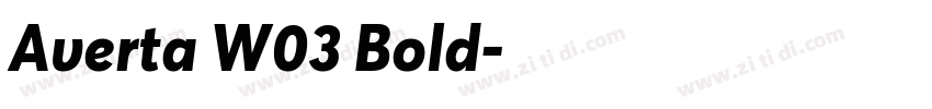 Averta W03 Bold字体转换